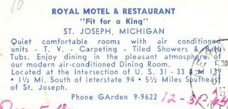 Mark III Grille & Bar and Inn (Royal Motel & Restaurant) - Vintage Postcard (newer photo)